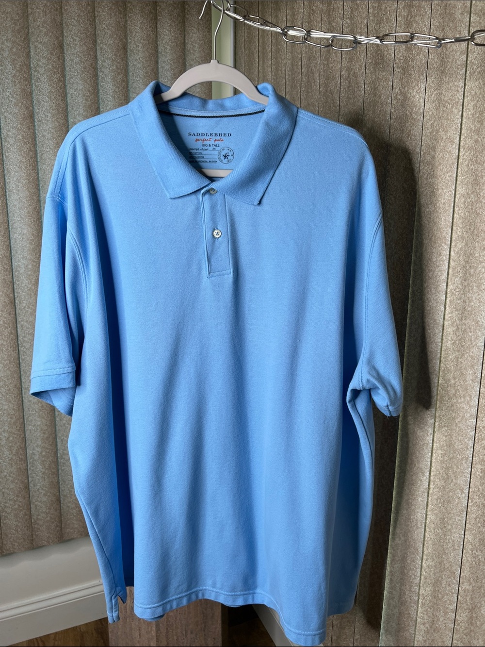 Saddlebred Men's Sky Blue Polo Shirt S-2X B&T